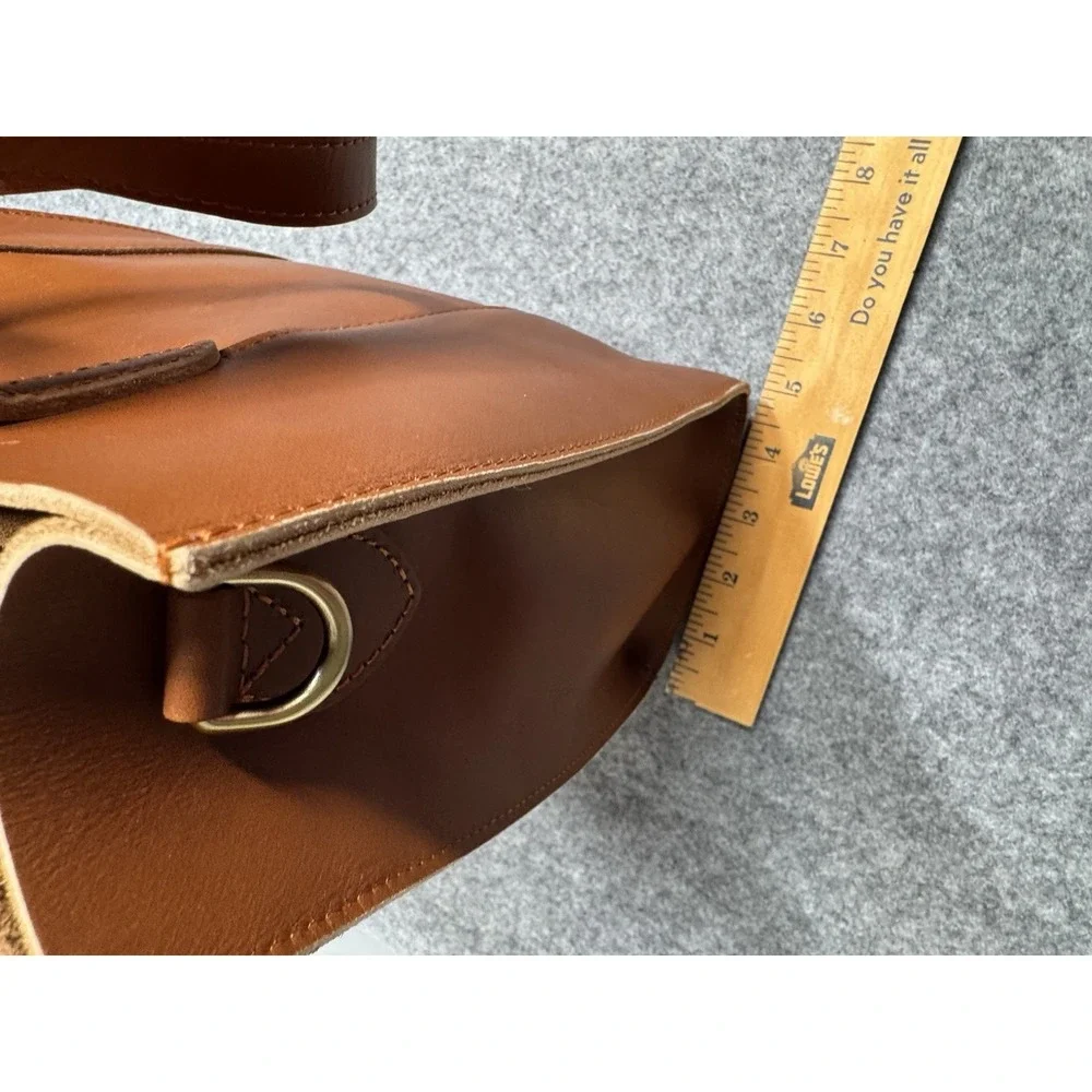S-Zone Cow Split Leather Handbag Brown‎ Size Medium